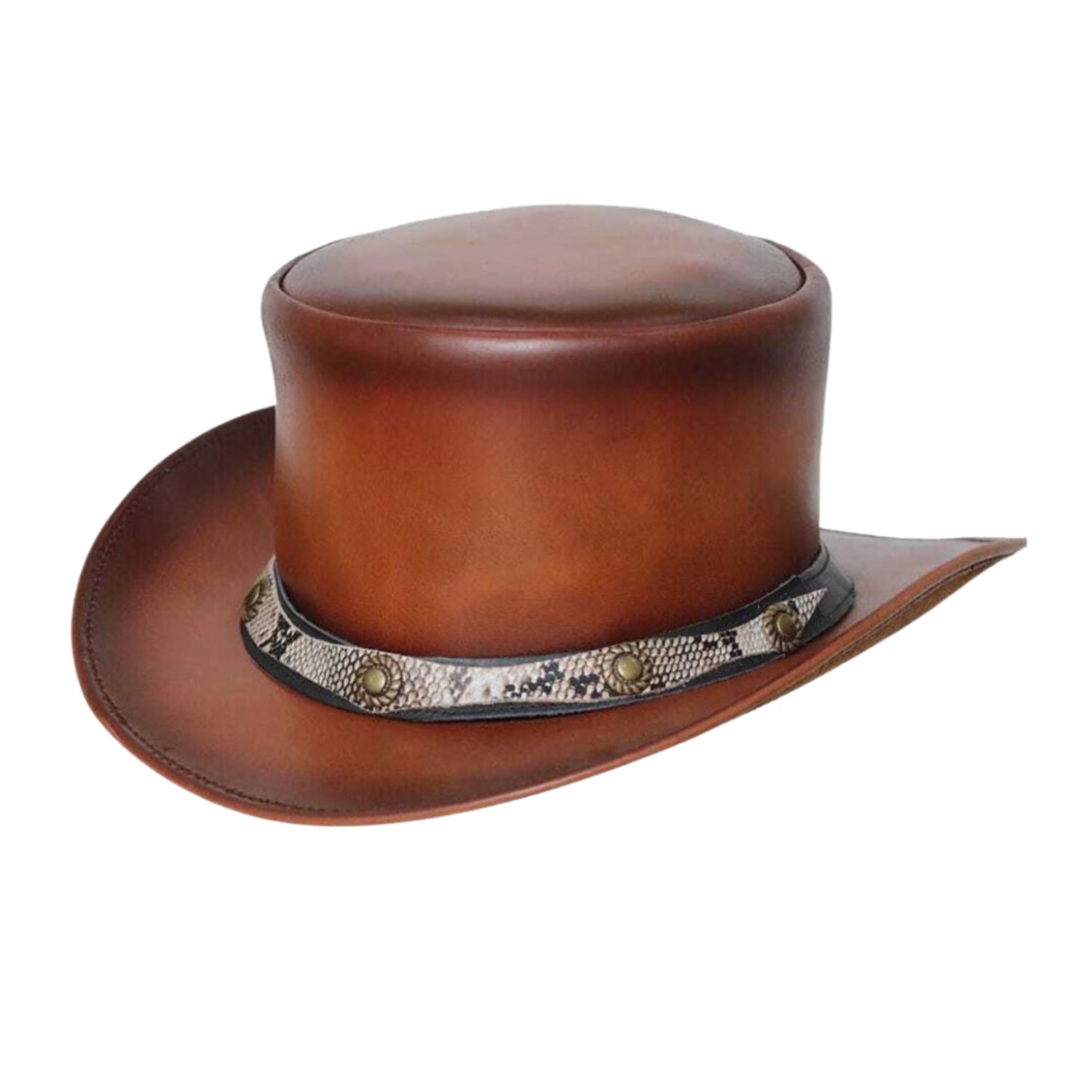 El Dorado Top Hat Snack Band Steampunk Hatter front view