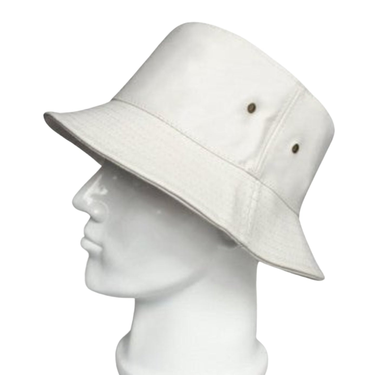 Pu Leather Bucket Hat Men Winter Fold Able Fisherman Hat White Color Bob Cap back view