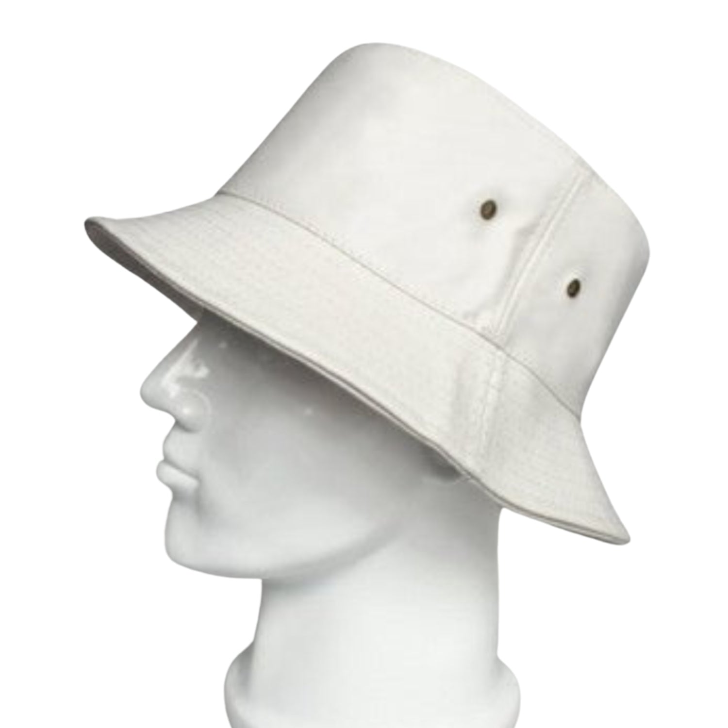 Pu Leather Bucket Hat Men Winter Fold Able Fisherman Hat White Color Bob Cap back view