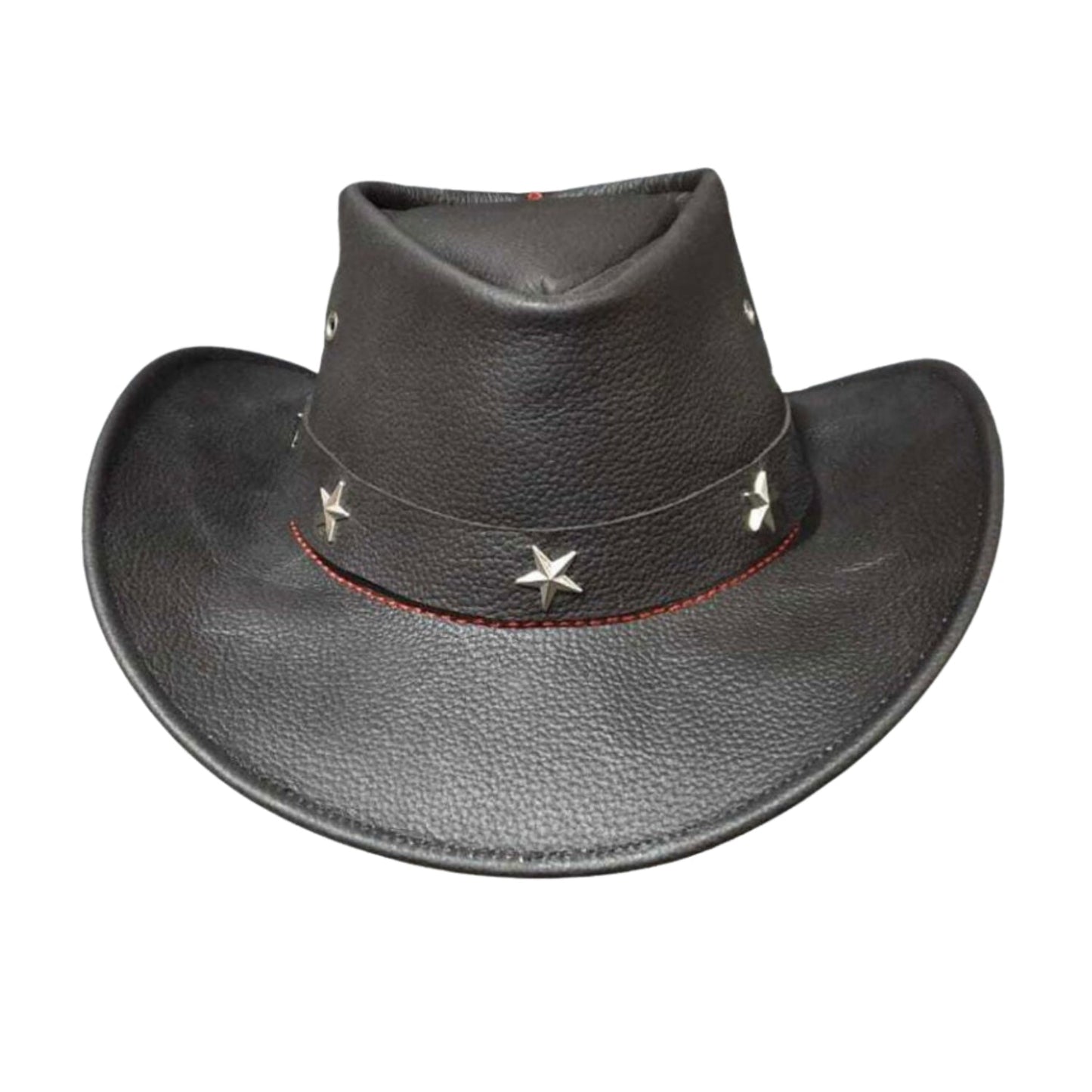 Dallas Cowboy Police Leather Hat side view