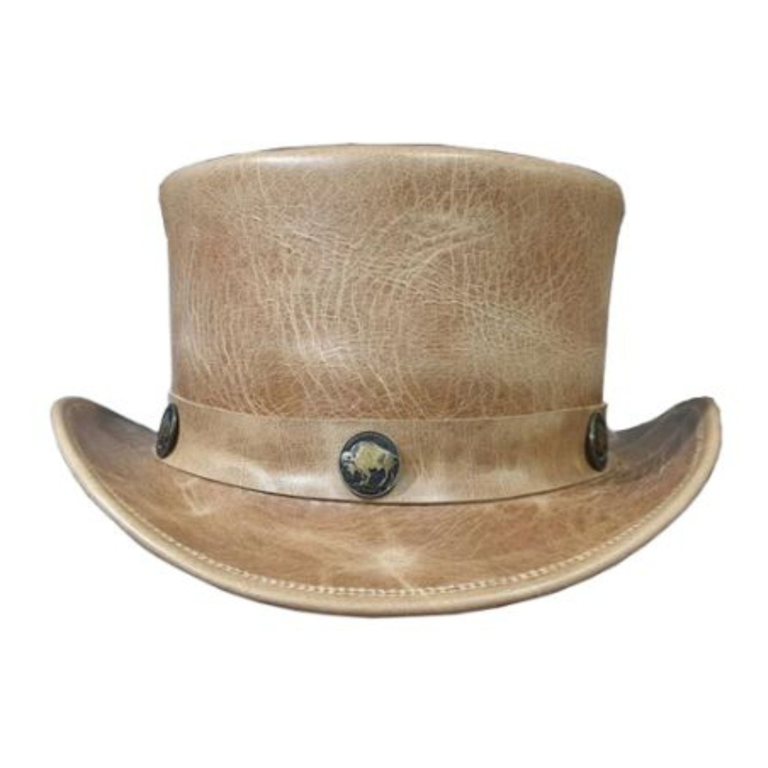 Voodoo Leather Top Hat front view