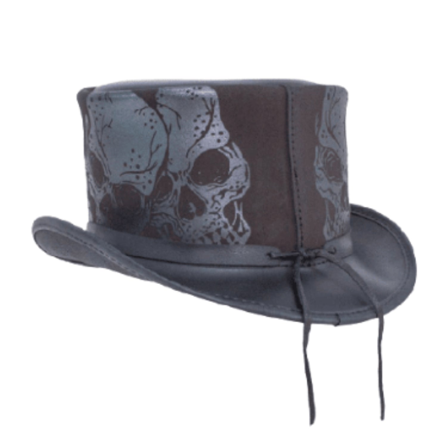 Steampunk Skull Top Hat side view
