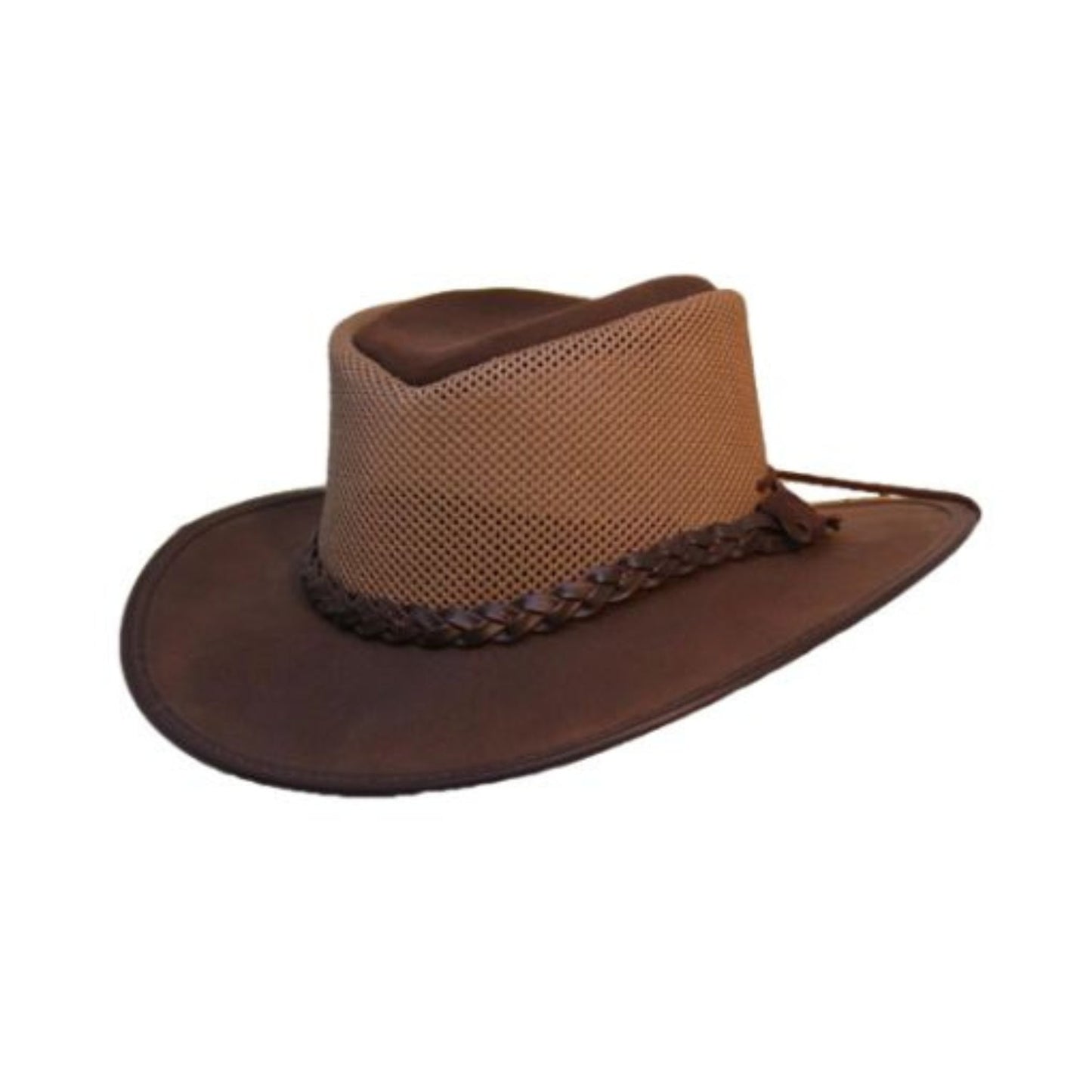 Mesh Cowboy Hat front view - Cowboy hat with Mesh Crown