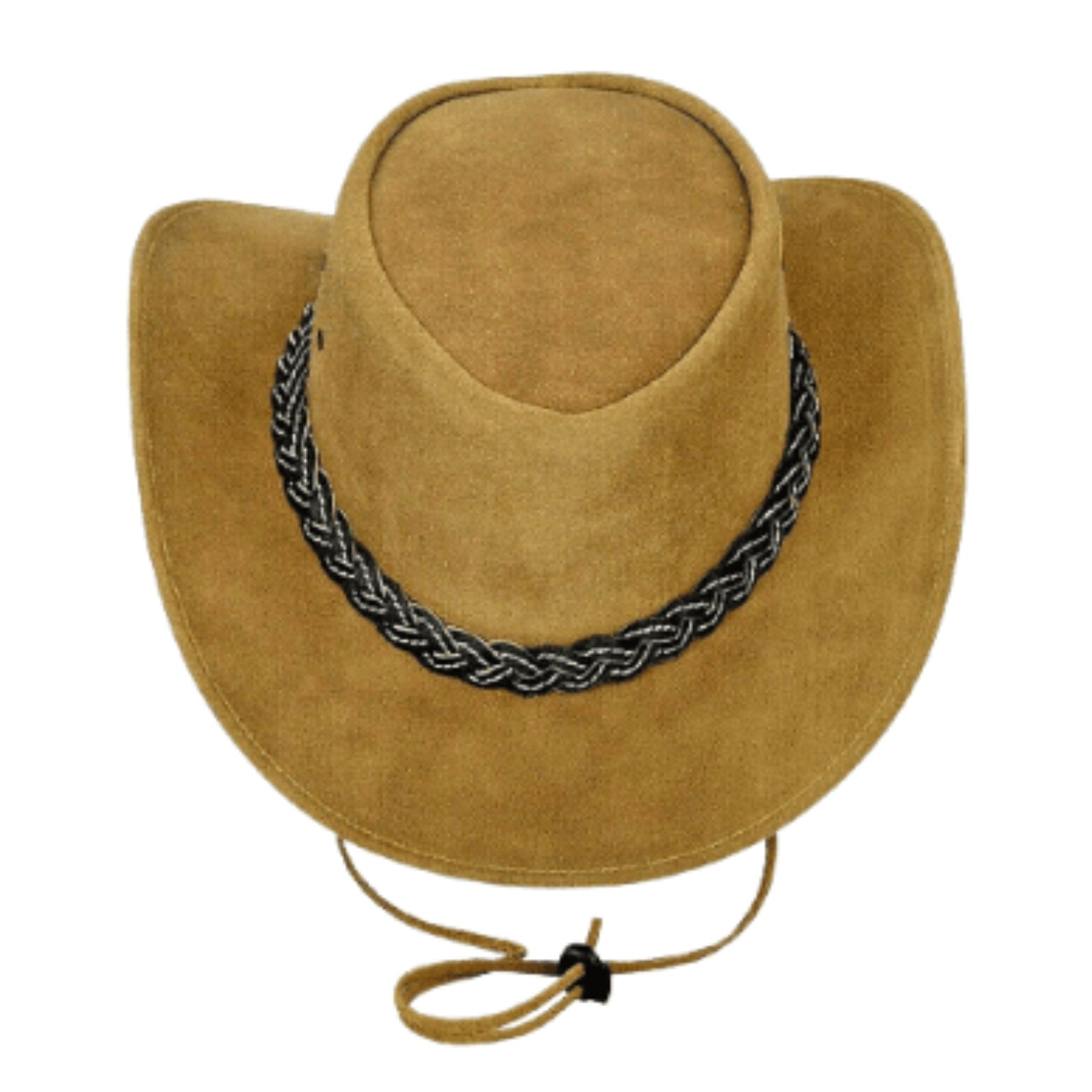 Light Brown Suede Cowboy Hat front view