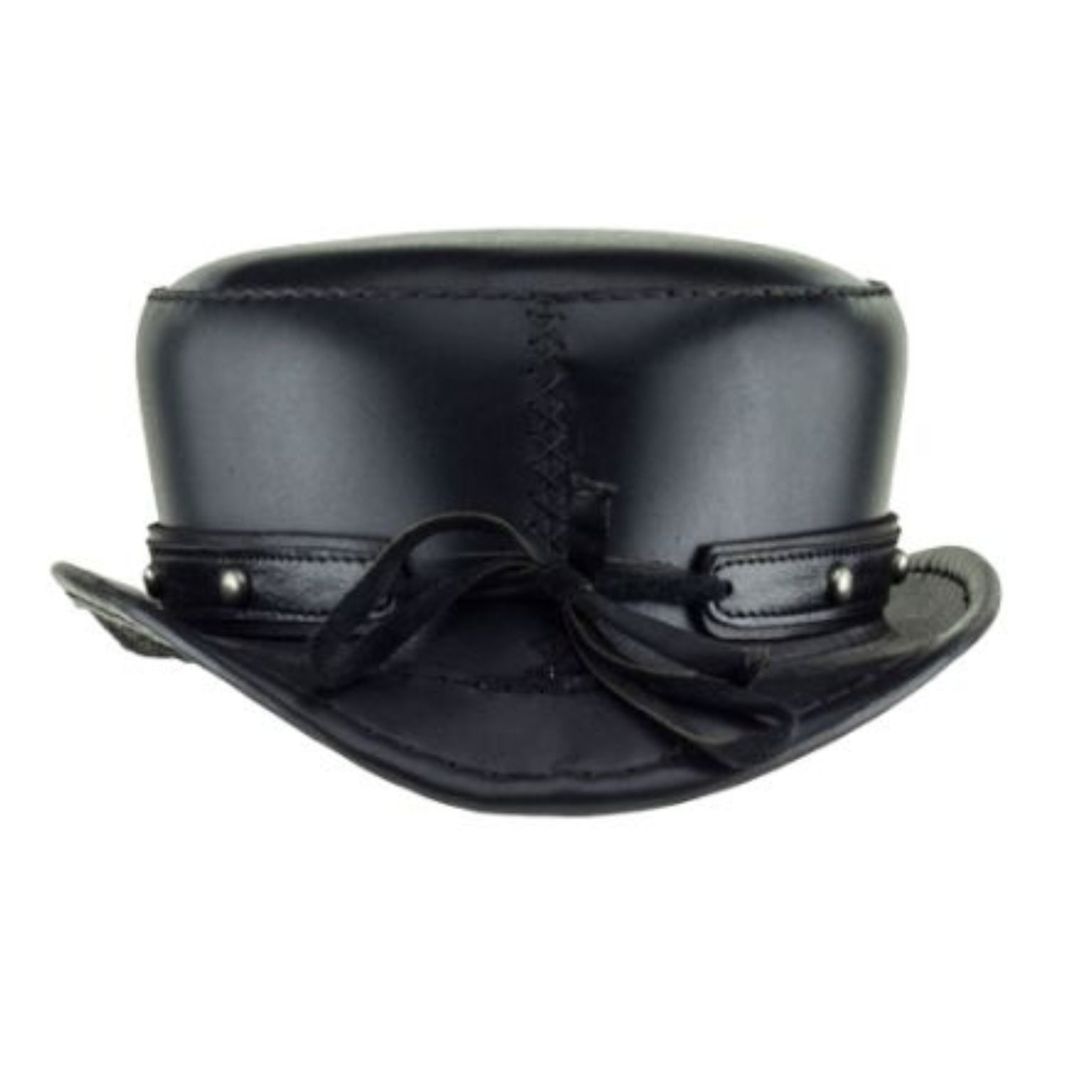 Leather Short Top Hat back view