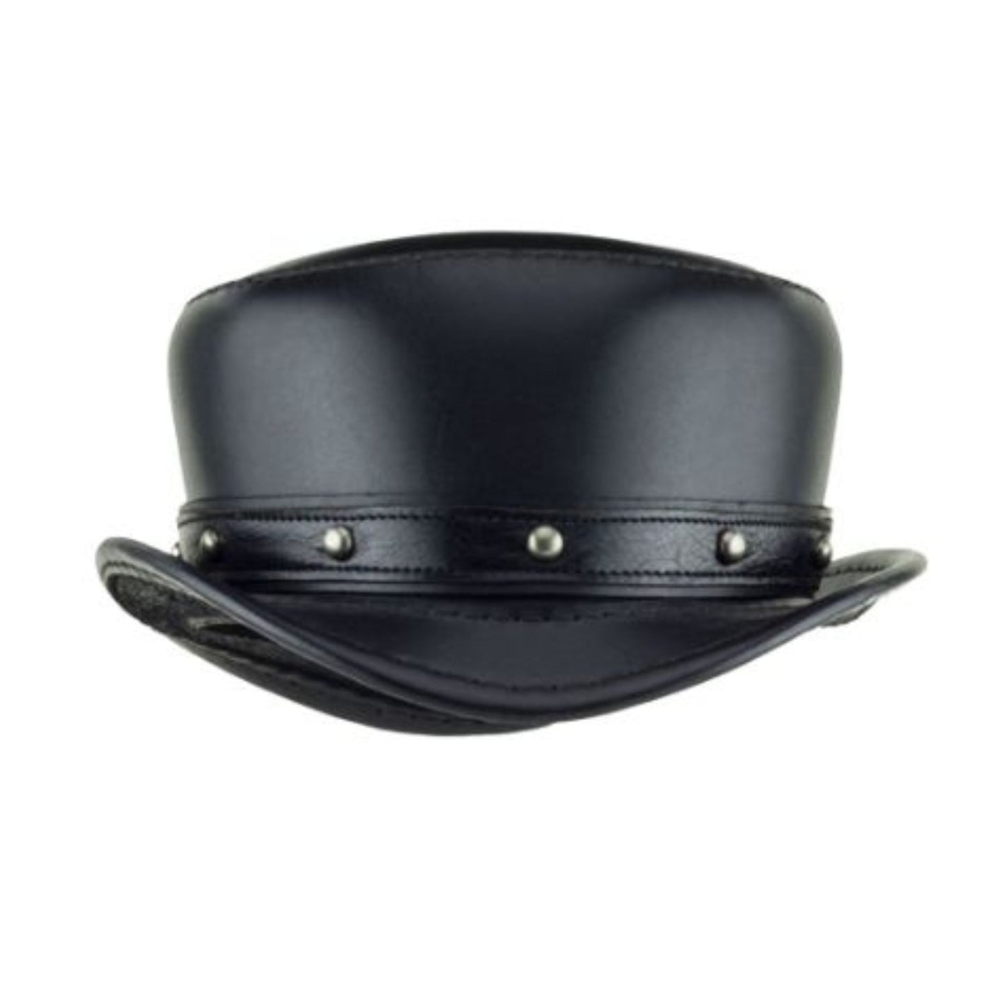 Leather Short Top Hat side view