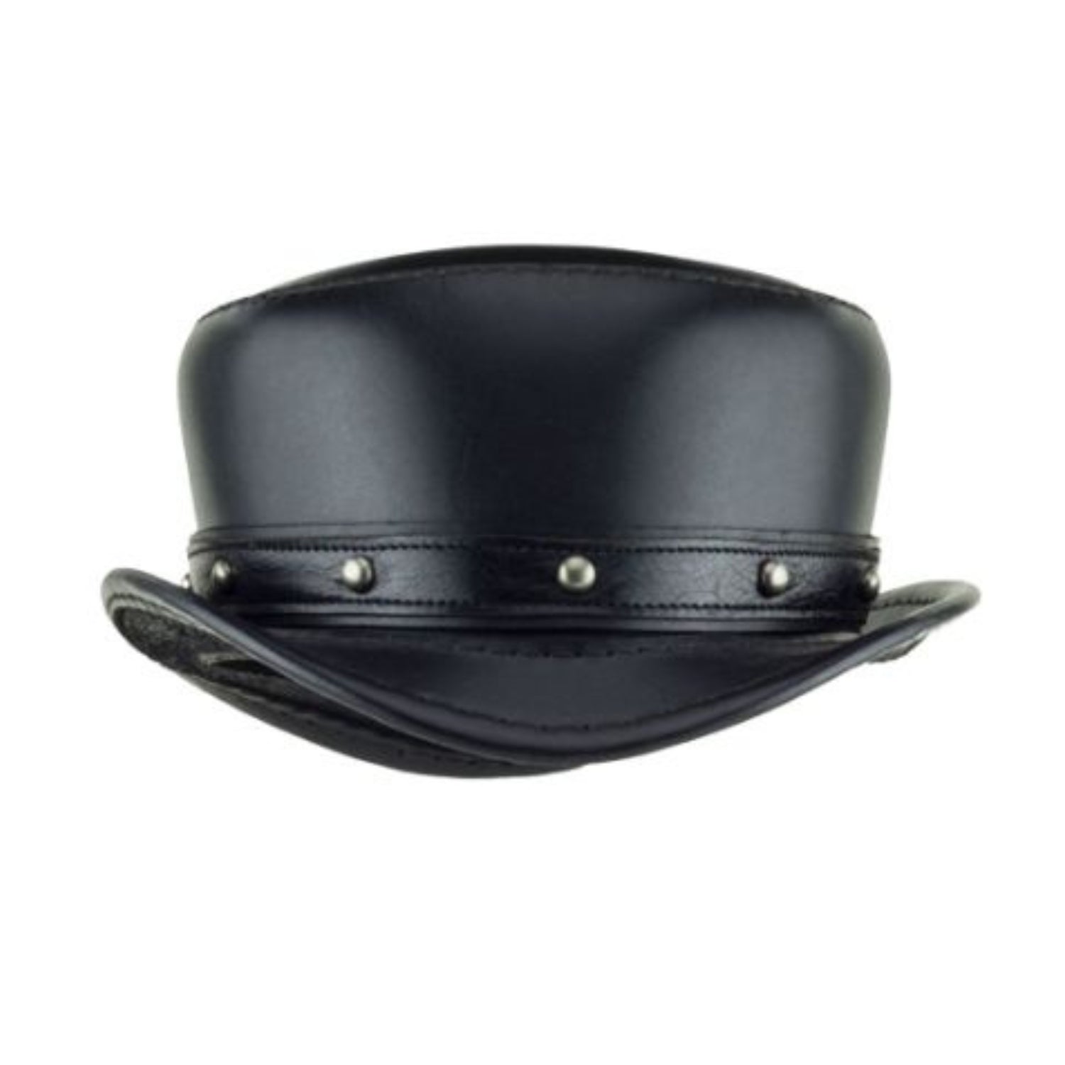 Leather Short Top Hat side view