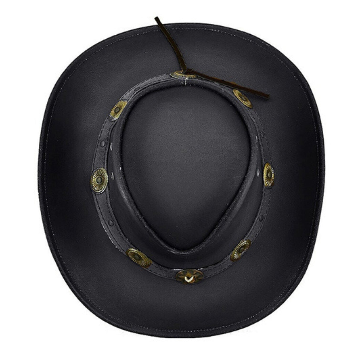 Leather Cowboy Hat back view