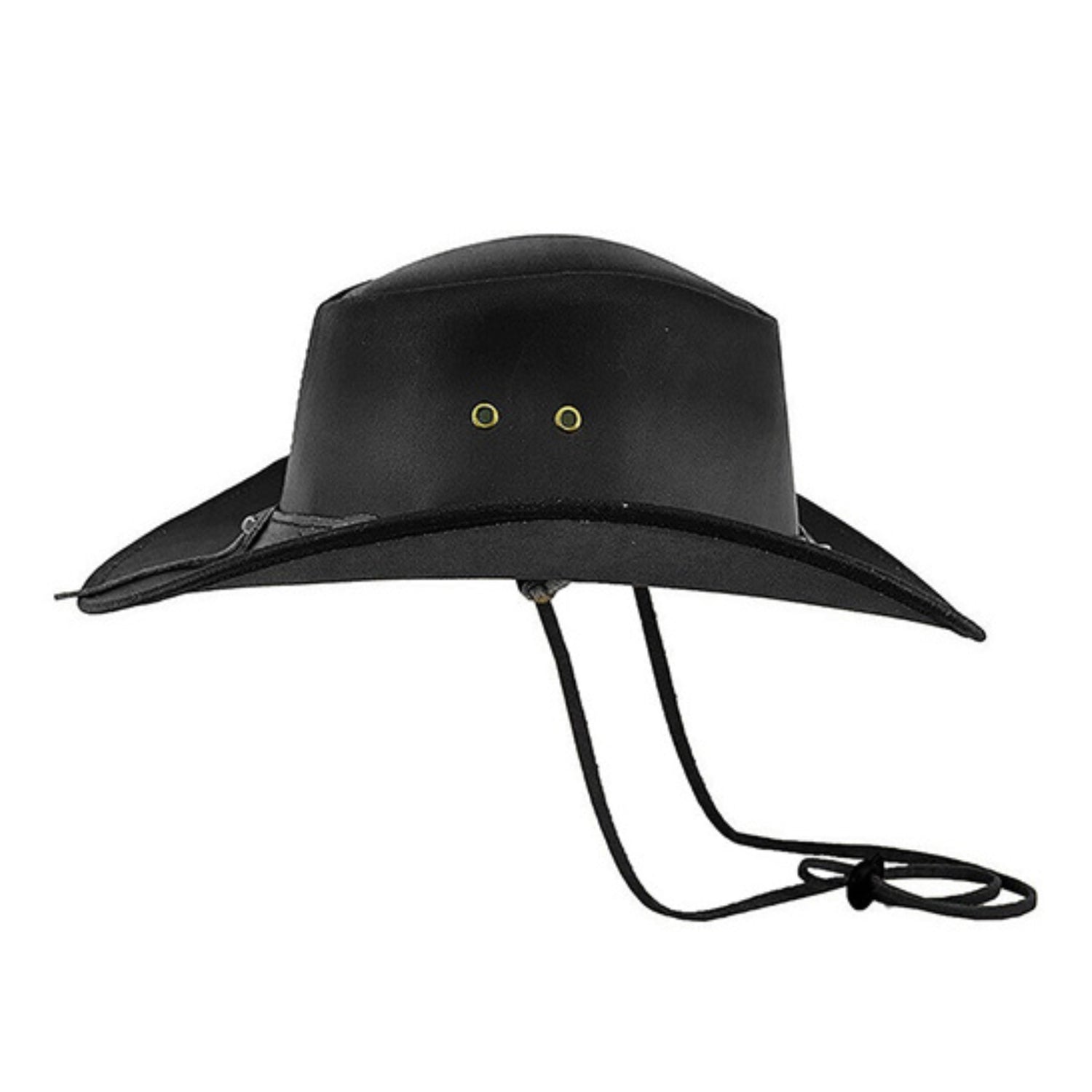Leather Cowboy Hat side view