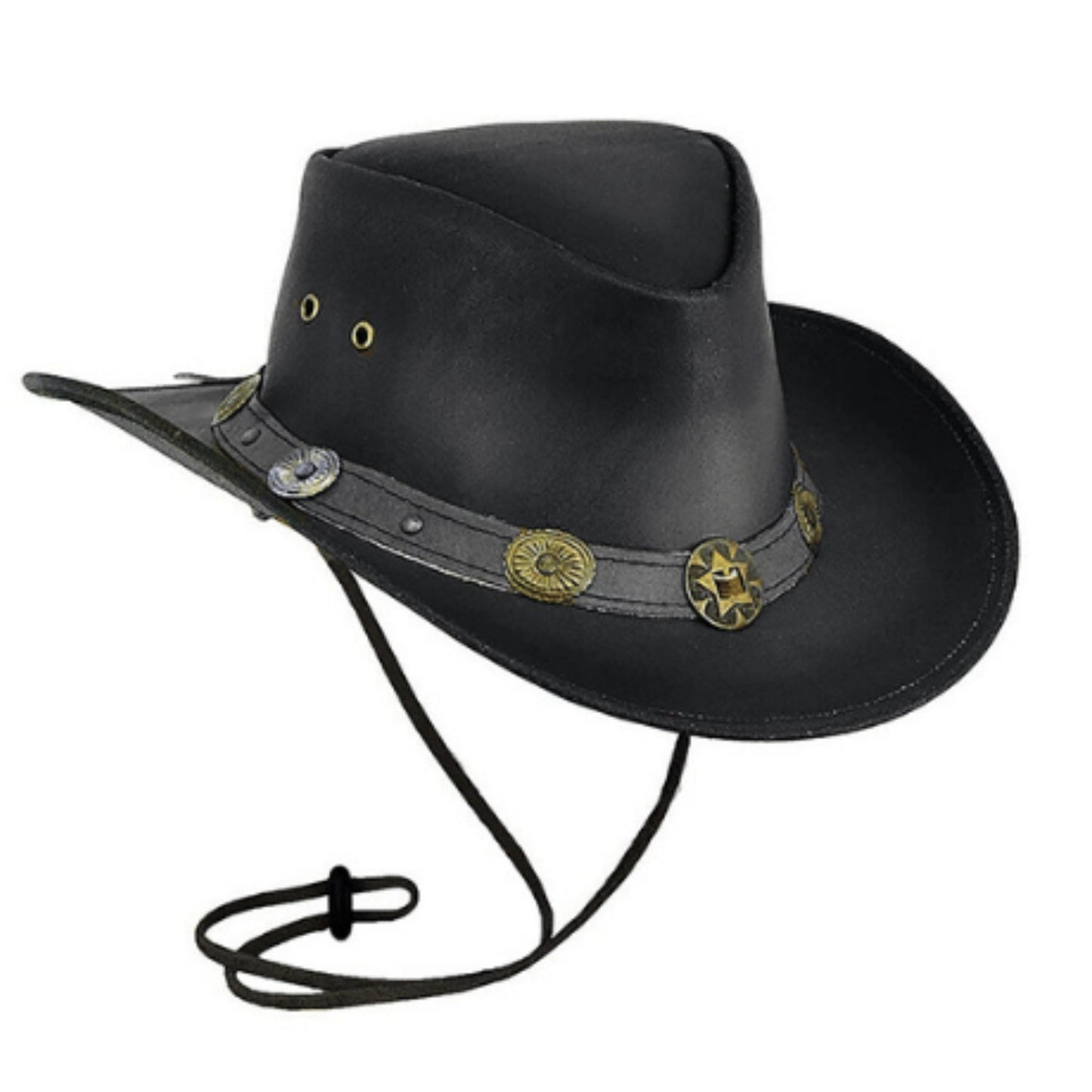 Leather Cowboy Hat front view