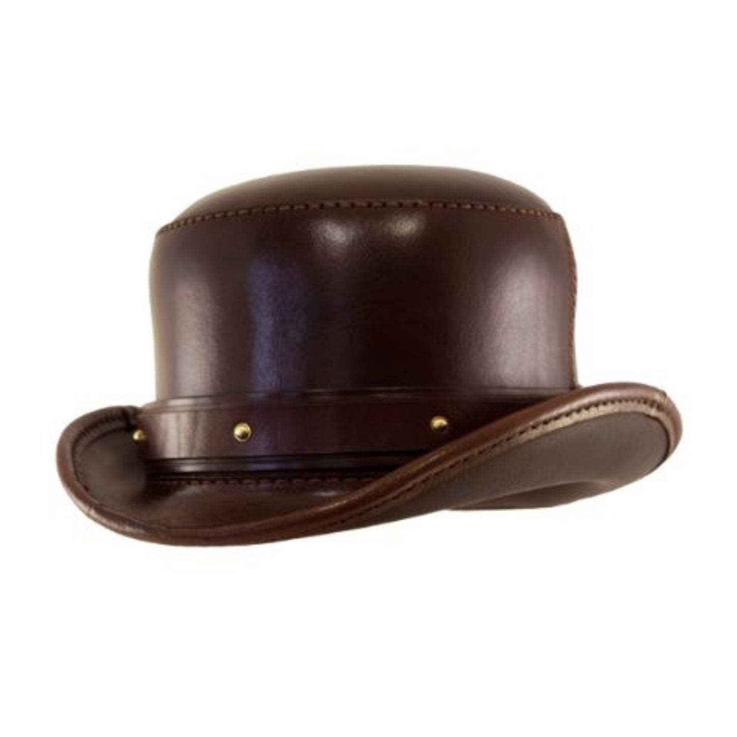 Leather Bowler Hat front view