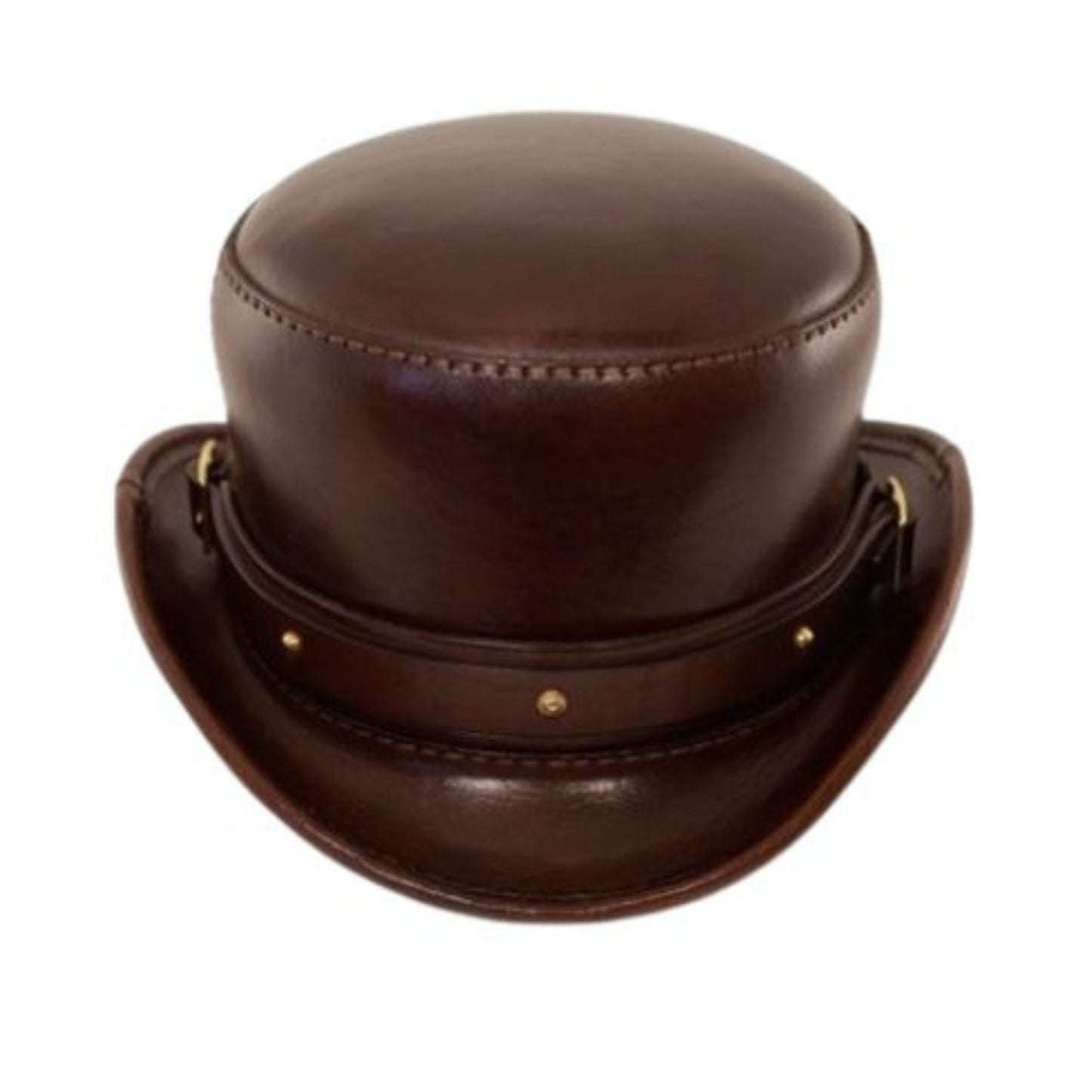 Leather Bowler Hat side view