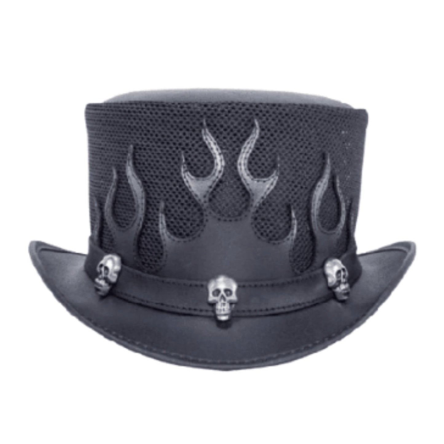 Flames Mesh Top Hat back view