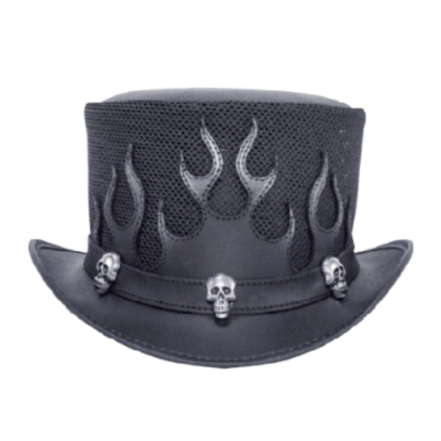 Flames Mesh Top Hat back view