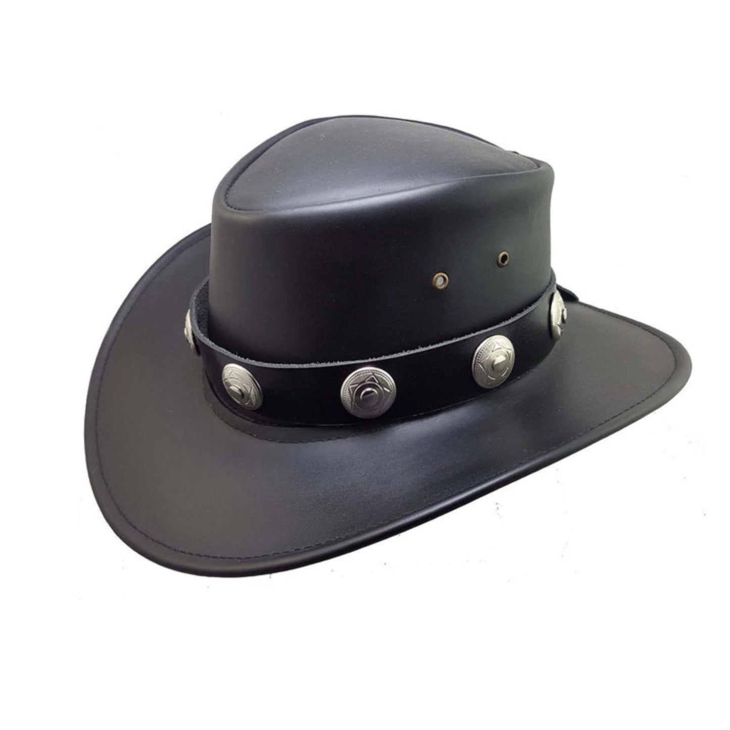 Cattleman Cowboy Hat with Silver Conchos front view