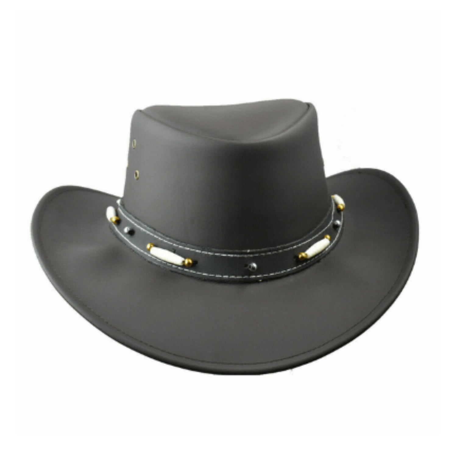 Black Australian Bush Hat Aussie Style Rain Proof back view