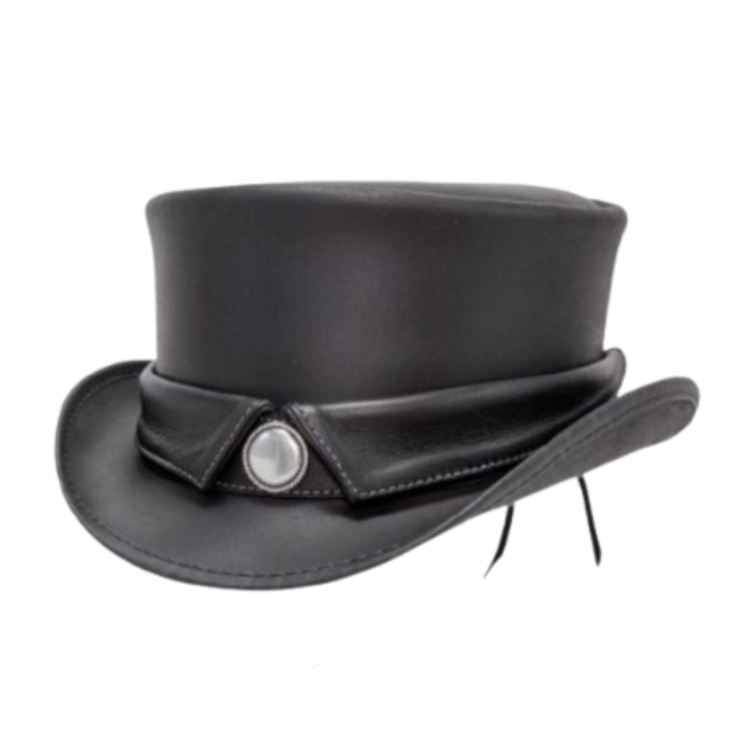 Black Collar Band Marlow Hat front view
