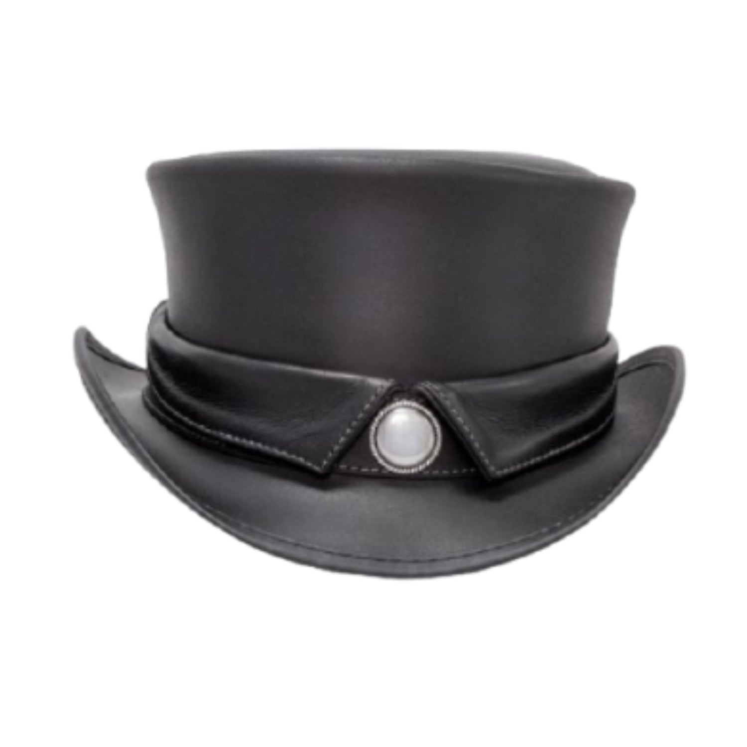 Black Collar Band Marlow Hat back view