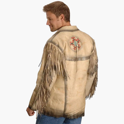 Kobler Maricopa Fringe Leather Jacket – Cream