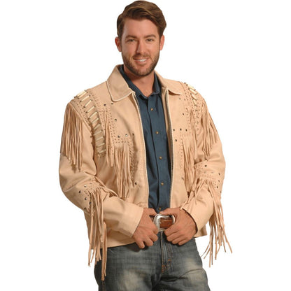 Mens Suede Fringe Western Jacket
