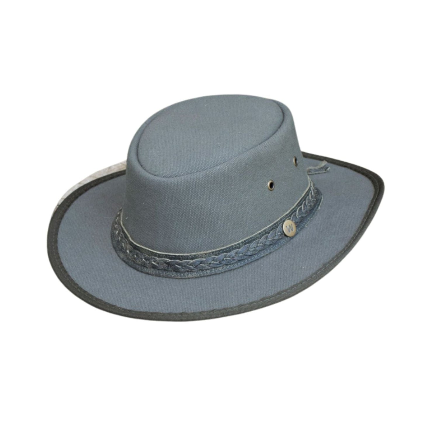 Thick Waxed Canvas Hat Cowboy The Trail Men's Womans Unisex Wombat Hats front view