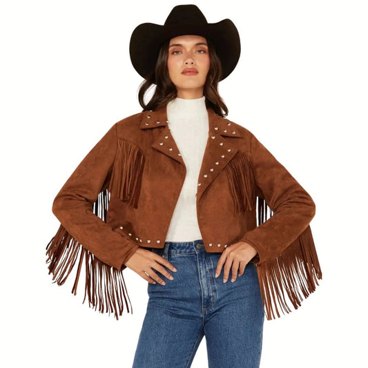 26 International Women’s Suede Fringe Jacket