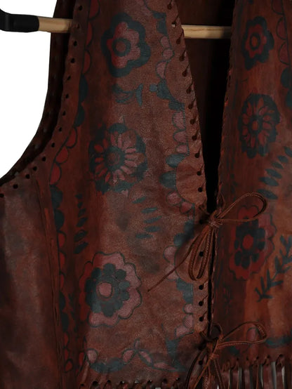 Vintage Brown 100% Genuine Leather Vest