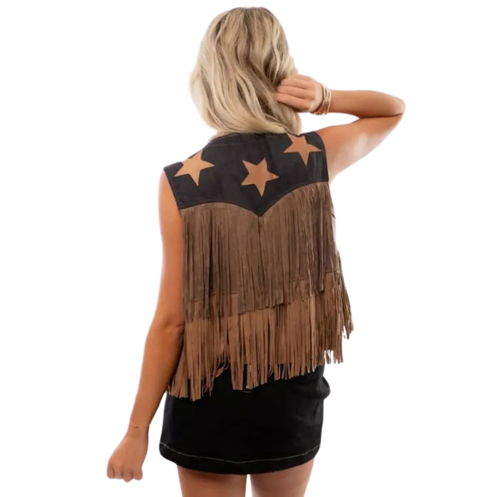 Women’s Rodeo Star Suede Fringe Vest