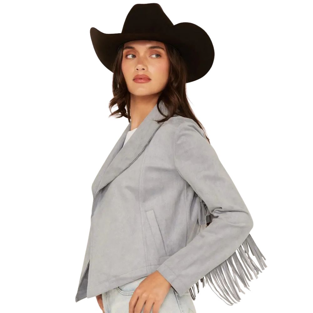 Women’s Suede Leather Fringe Jacket