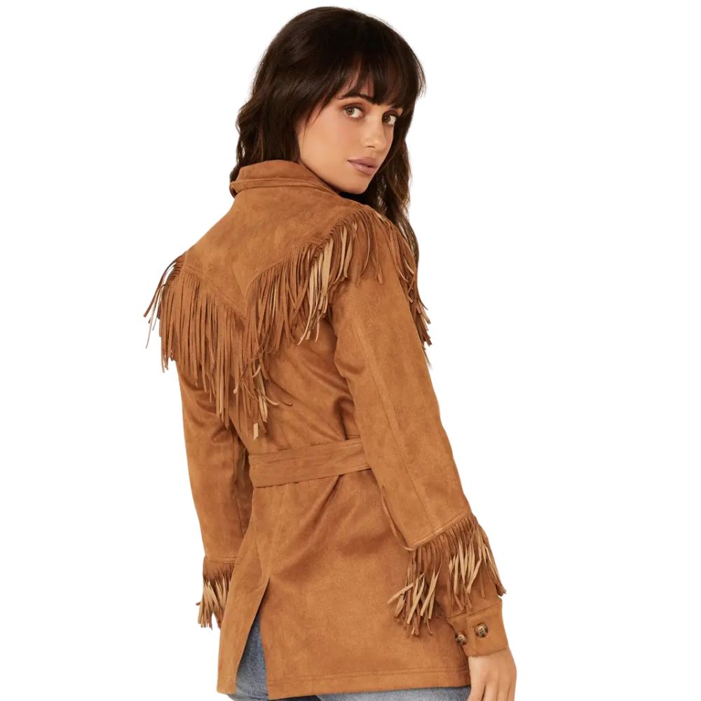 Women’s Tan We Are Free Fringe Jacket
