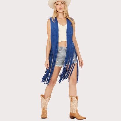 Women’s Fornia Faux Suede Fringe Vest